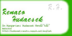 renato hudacsek business card